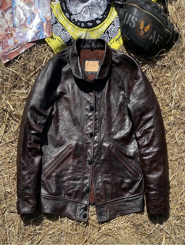 YR!Free shipping.Brand Original real leather jacket.Plus size vintage brown horsehide coat.classic casual style wear
YR!Free shipping.Brand Original real leather jacket.Plus size vintage brown horsehide coat.classic casual style wear