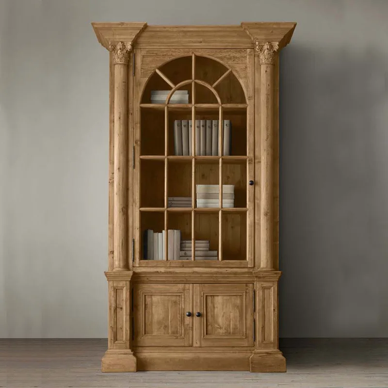 High-end American solid wood carved retro bookcase Belgian Roman column bookcase locker storage cabinet furniture
High-end American solid wood carved retro bookcase Belgian Roman column bookcase locker storage cabinet furniture