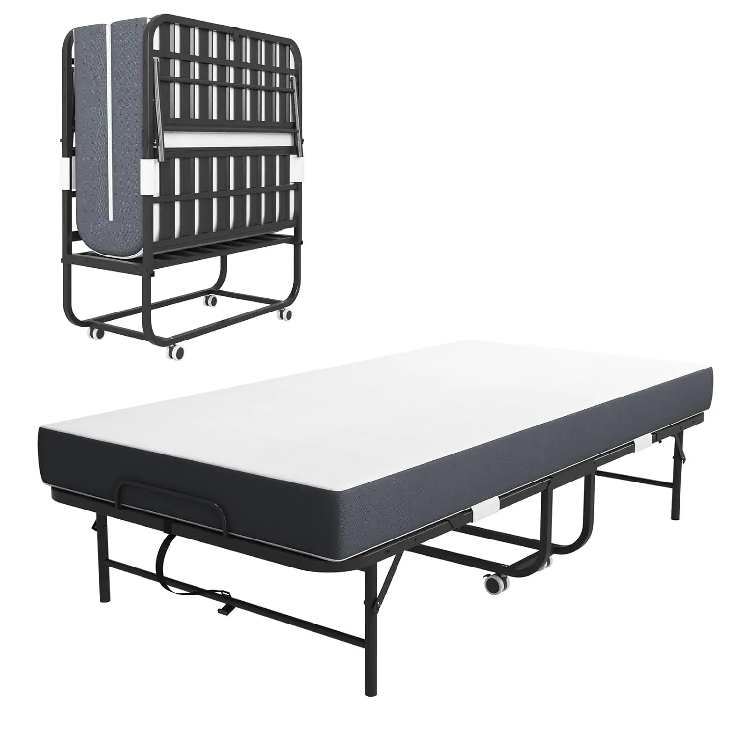 Heavy-Duty Folding Bed Roll-Away Guest Bed 38in Twin 450lb Thicken Frame Memory Foam Mattress Space-Saving Storage, Customized
Heavy-Duty Folding Bed Roll-Away Guest Bed 38in Twin 450lb Thicken Frame Memory Foam Mattress Space-Saving Storage, Customized