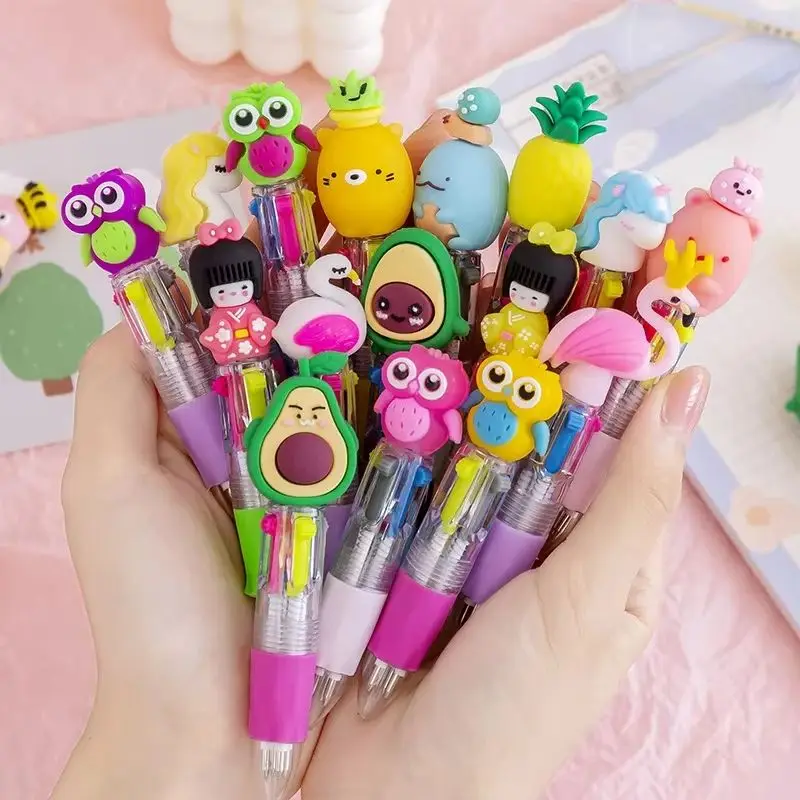 20Pcs/Lot Cute Cartoon 4 Color Ballpoint Pens Kawaii Unicorn Avocado Owl Multicolor Writing Pen School Student Stationey Gifts
20Pcs/Lot Cute Cartoon 4 Color Ballpoint Pens Kawaii Unicorn Avocado Owl Multicolor Writing Pen School Student Stationey Gifts