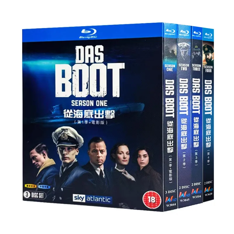 Blu-ray Ultra HD: Немецкий телесериал «Дас Бут» (1-4 сезоны) и фильм, BD-бокс-сет
Blu-ray Ultra HD: Немецкий телесериал «Дас Бут» (1-4 сезоны) и фильм, BD-бокс-сет