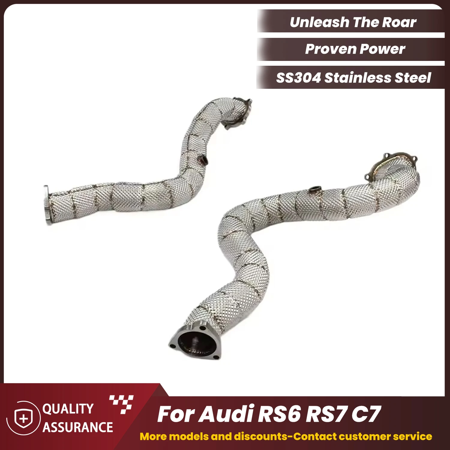 ECCF SUS304 Stainless Steel Performance Downpipe with Heat Shield for Audi RS6 RS7 C7
ECCF SUS304 Stainless Steel Performance Downpipe with Heat Shield for Audi RS6 RS7 C7