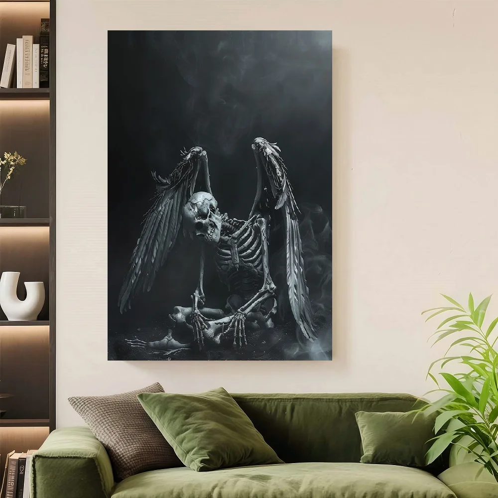 Framed Flat Bird Wing Skull Canvas Painting for Living Room And Bedroom, Light Luxury Living Room Background Wall Art, Studio Co
Framed Flat Bird Wing Skull Canvas Painting for Living Room And Bedroom, Light Luxury Living Room Background Wall Art, Studio Co