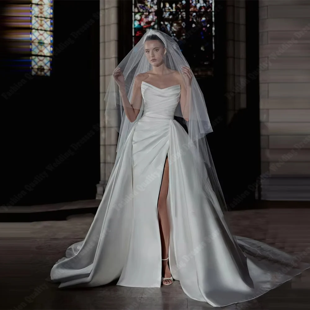 2025 Sexy Mermaid Wedding Dresses Sweetheart Collar Backless Robes For Women Mopping Length Party Vestidos De Novias Customized
2025 Sexy Mermaid Wedding Dresses Sweetheart Collar Backless Robes For Women Mopping Length Party Vestidos De Novias Customized