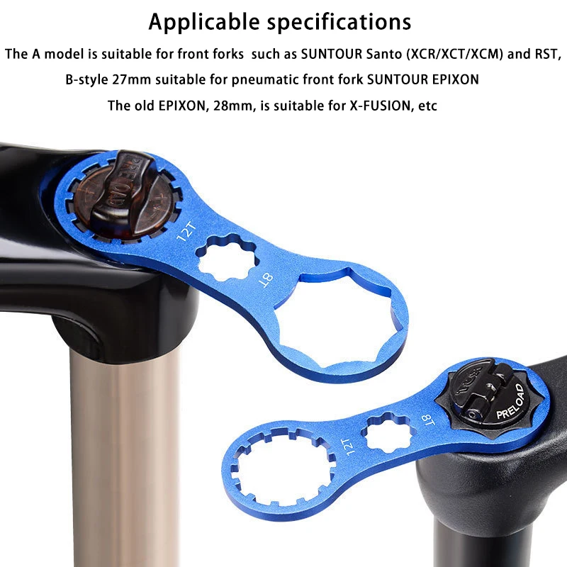 MTB Bike Fork Shoulder Wrench Bicycle Front Fork Repair Tools For Suntour XCR XCT XCM RST 8/12T 27/28mm Front Fork Removal Tool
MTB Bike Fork Shoulder Wrench Bicycle Front Fork Repair Tools For Suntour XCR XCT XCM RST 8/12T 27/28mm Front Fork Removal Tool