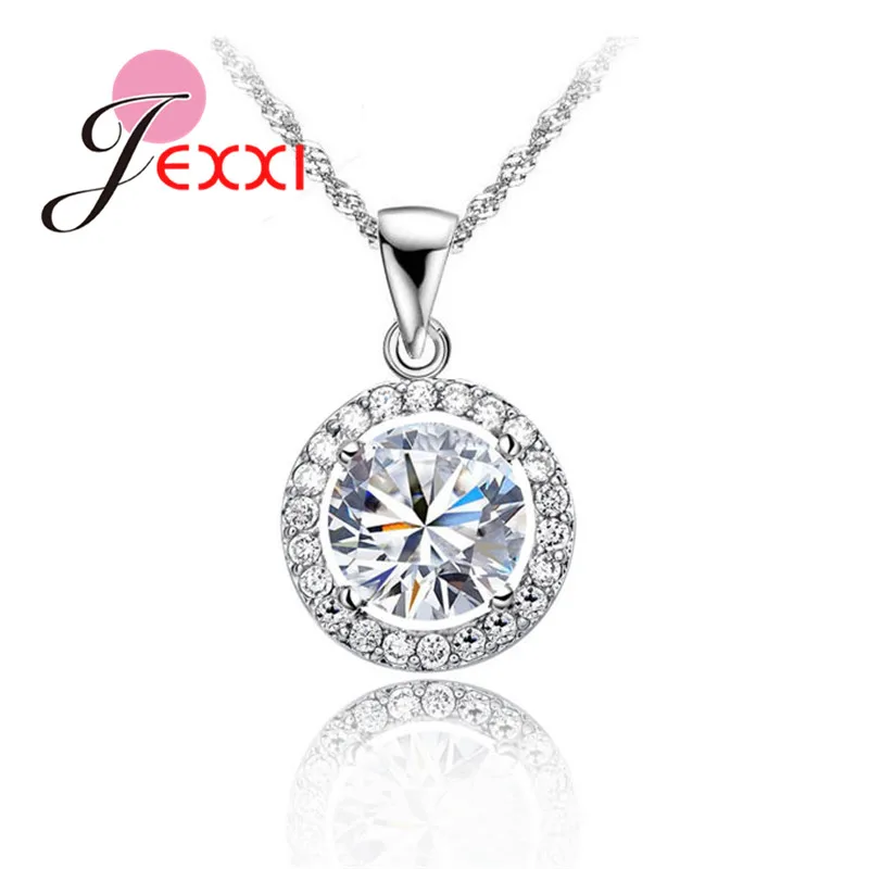Luxury 925 Sterling Silver Fashion Wedding Engagement Jewelry Top Quality Shiny Round CZ Zircon Crystal Pendant Necklace
Luxury 925 Sterling Silver Fashion Wedding Engagement Jewelry Top Quality Shiny Round CZ Zircon Crystal Pendant Necklace