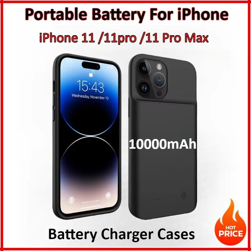 10000mAh ultra-thin mobile charging bank case suitable For iPhone 11/11pro portable Battery charger case external backup
10000mAh ultra-thin mobile charging bank case suitable For iPhone 11/11pro portable Battery charger case external backup
