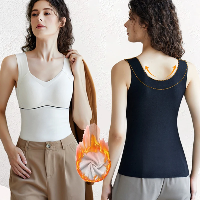 Thermal Tank Top for Women Fleece Cami Shirt Sleeveless Camisole Base Layer Seamless Warm Vest Scoop Neck Push Up Breast
Thermal Tank Top for Women Fleece Cami Shirt Sleeveless Camisole Base Layer Seamless Warm Vest Scoop Neck Push Up Breast