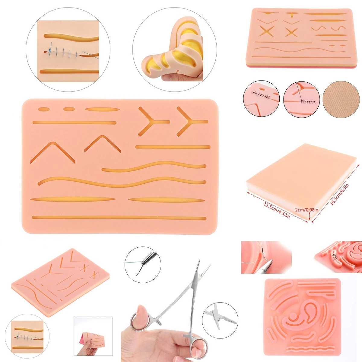 Skin Operate Pad Surgical Suture Training Kit Anatomy Suture Practice Kit Trauma Accessories For Medical Students
Skin Operate Pad Surgical Suture Training Kit Anatomy Suture Practice Kit Trauma Accessories For Medical Students