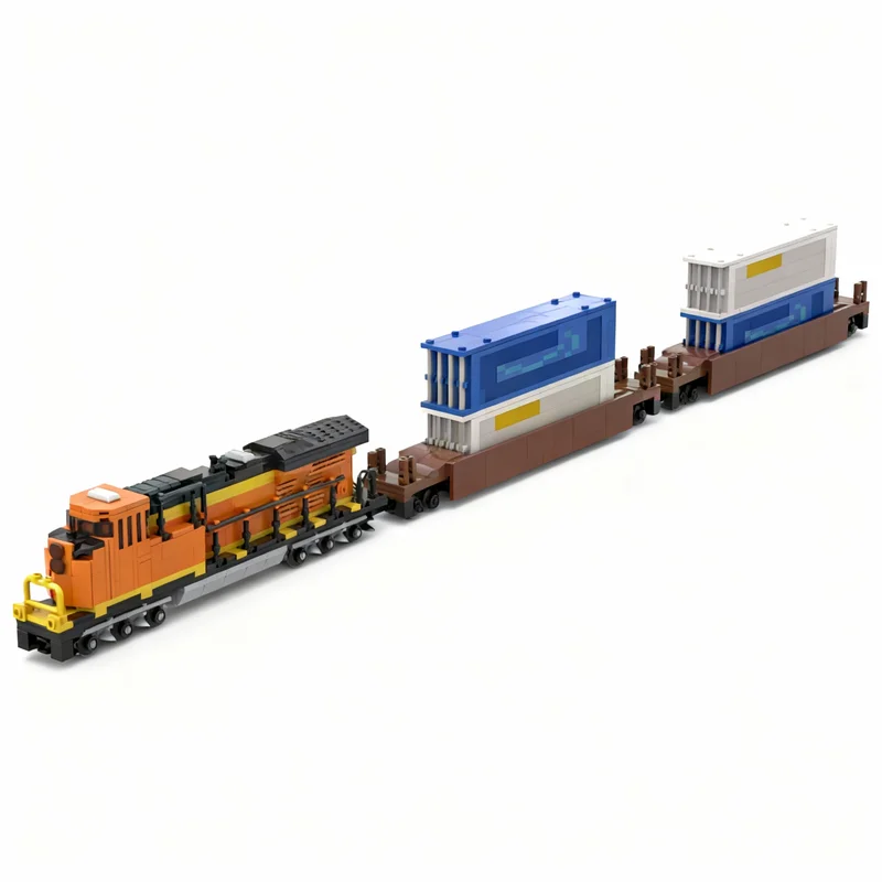 1145PCS MOC Railway Train 4 Wide Bnsf Container Freight Pack Diesel Locomotive Two Wagons Model Architecture DIY Assembly Gift
1145PCS MOC Railway Train 4 Wide Bnsf Container Freight Pack Diesel Locomotive Two Wagons Model Architecture DIY Assembly Gift