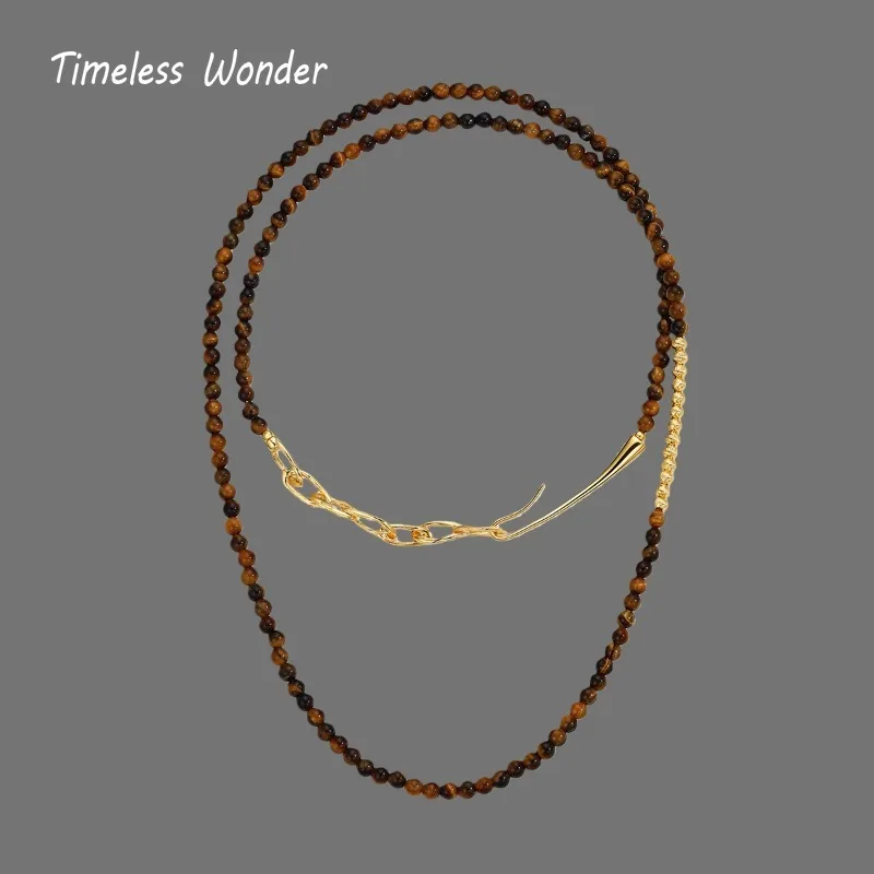Timeless Wonder Fancy Tiger Eye Stone Long Necklace for Women Designer Jewelry Runway Trendy Art Deco Versatile Sweet 4526
Timeless Wonder Fancy Tiger Eye Stone Long Necklace for Women Designer Jewelry Runway Trendy Art Deco Versatile Sweet 4526