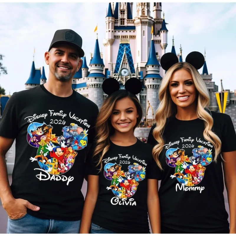 2026 Summer Kawaii Retro High Quality T-Shirt Cotton Oversized Mickey Minnie Print Unisex Casual Tee for Men Women Kids moto
2026 Summer Kawaii Retro High Quality T-Shirt Cotton Oversized Mickey Minnie Print Unisex Casual Tee for Men Women Kids moto