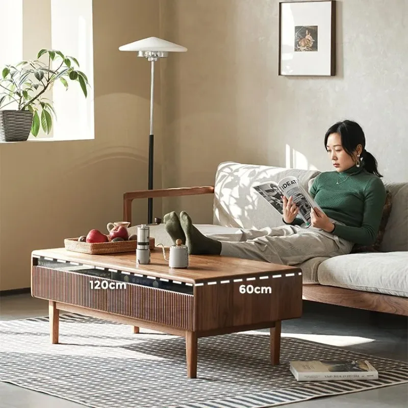 Nordic solid wood coffee table living room household North American black walnut tea table small apartment simple
Nordic solid wood coffee table living room household North American black walnut tea table small apartment simple