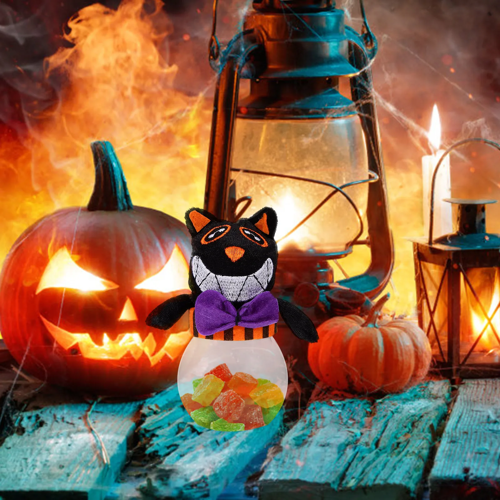 Black Cat Candy Jar Small Plastic Halloween Container Storage for Kids with Lids Adorable Snacks Case Cookie Supplies
Black Cat Candy Jar Small Plastic Halloween Container Storage for Kids with Lids Adorable Snacks Case Cookie Supplies