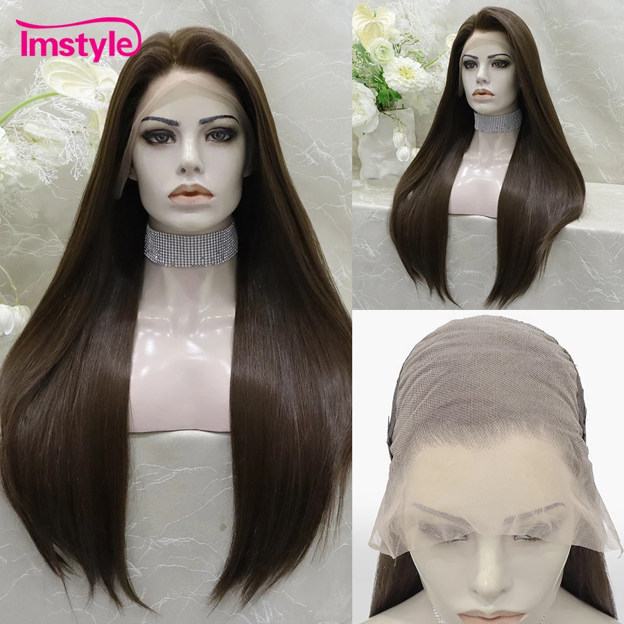 Imstyle 13x6 Lace Front Synthetic Lace Front Wig Brown Wig Straight Long Hair Wigs Daily Cosplay Wig For Women Heat Resistant
Imstyle 13x6 Lace Front Synthetic Lace Front Wig Brown Wig Straight Long Hair Wigs Daily Cosplay Wig For Women Heat Resistant
