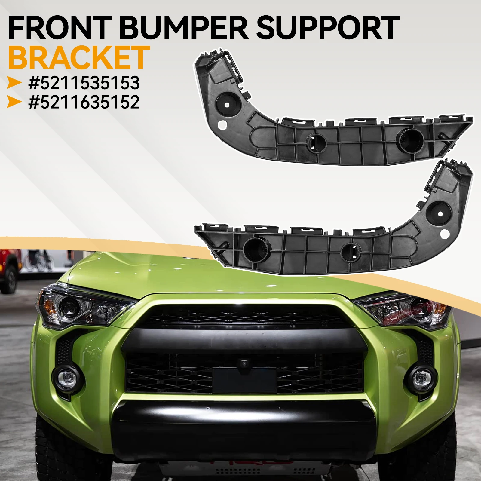 1 Pair 5211635152 Left Right Side Front Bumper Mounting Support Retainer Brackets Driver Passenger Side For Toyota 4Runner 14-24
1 Pair 5211635152 Left Right Side Front Bumper Mounting Support Retainer Brackets Driver Passenger Side For Toyota 4Runner 14-24