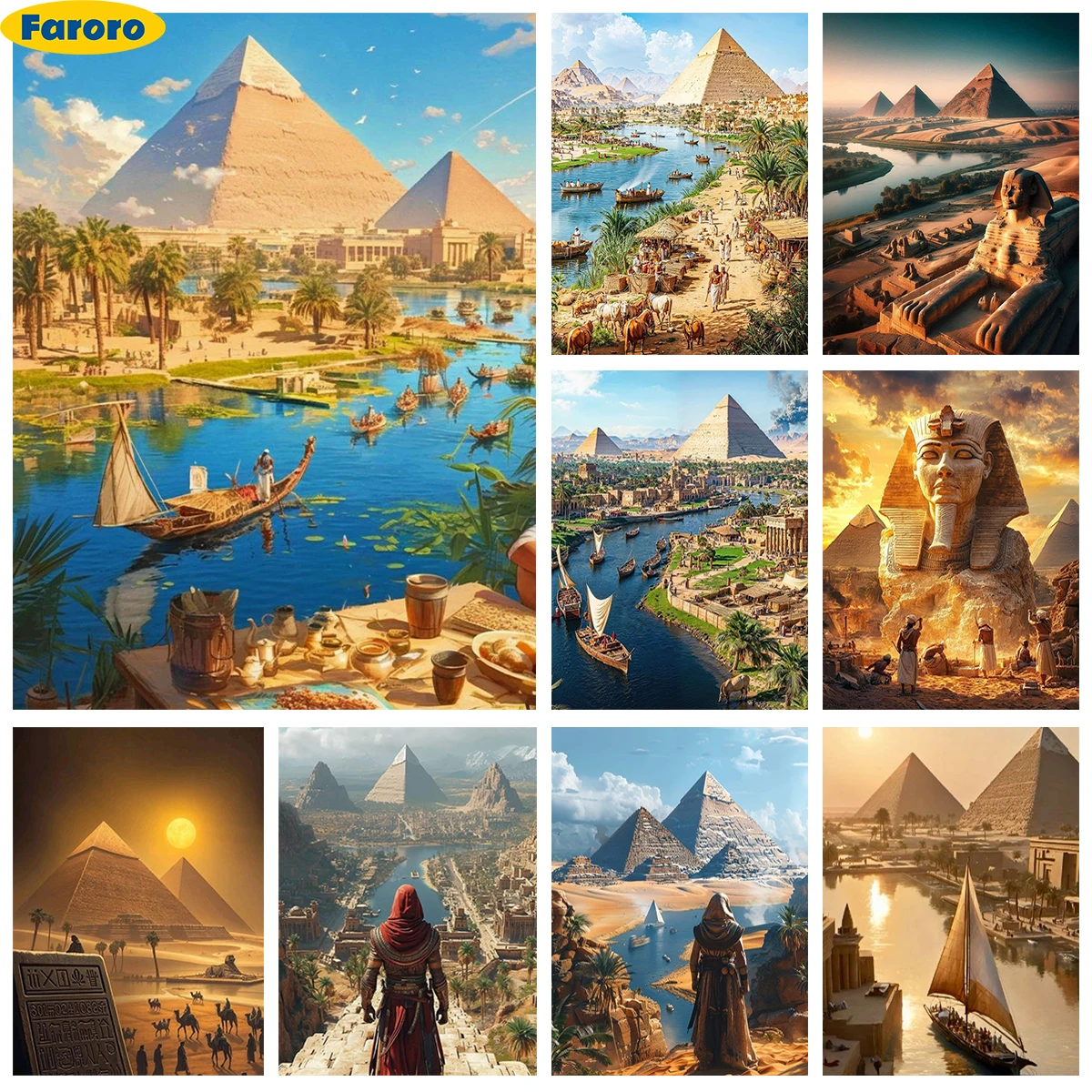 Pyramid of Khufu DIY Diamond Art Painting Desert Sphinx Mural Hand Rhinestone Embroidery Egyptian Landscape Home Decor
Pyramid of Khufu DIY Diamond Art Painting Desert Sphinx Mural Hand Rhinestone Embroidery Egyptian Landscape Home Decor