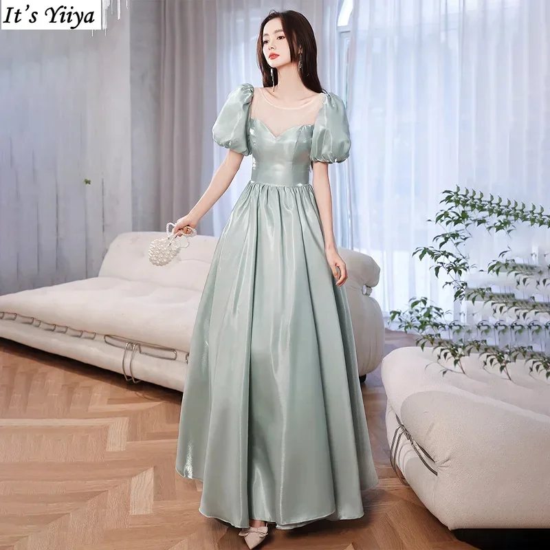 It's Yiiya Customized Evening Dress Shiny Satin Light Green Short Sleeves Puffy A-line Floor Length Plus size Woman Party Gown
It's Yiiya Customized Evening Dress Shiny Satin Light Green Short Sleeves Puffy A-line Floor Length Plus size Woman Party Gown