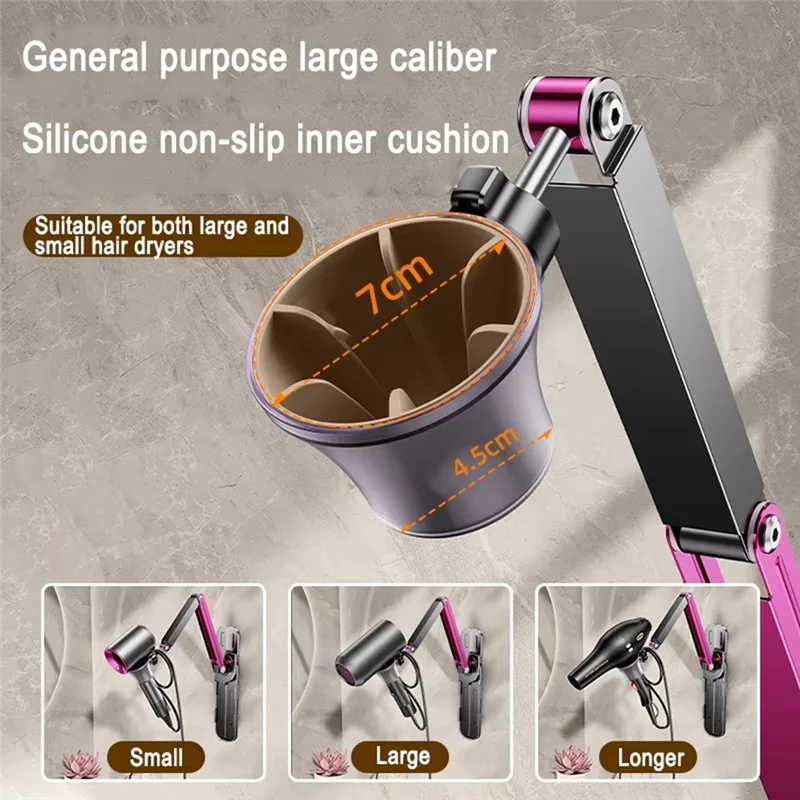 Adjustable Hair Dryer Holder Metal Textured Stand Versatile And Easy To Install Free Your Hands Convenience Furniture
Adjustable Hair Dryer Holder Metal Textured Stand Versatile And Easy To Install Free Your Hands Convenience Furniture
