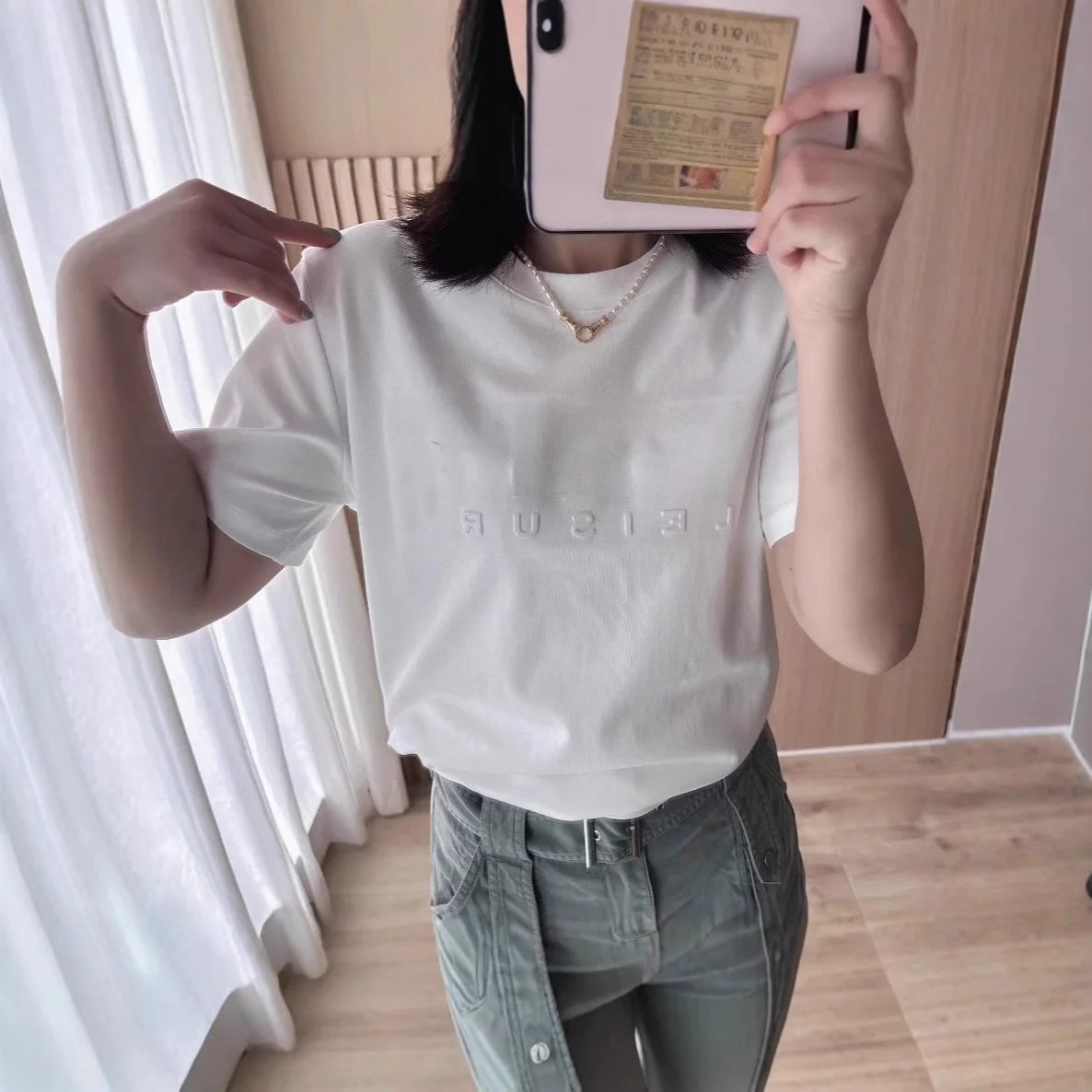 Simple Fashionable Pure Color Casual round Neck Short Sleeve T-Shirt for Women by MAX Home Comfortable Cotton Blend Pressed P...
Simple Fashionable Pure Color Casual round Neck Short Sleeve T-Shirt for Women by MAX Home Comfortable Cotton Blend Pressed P...