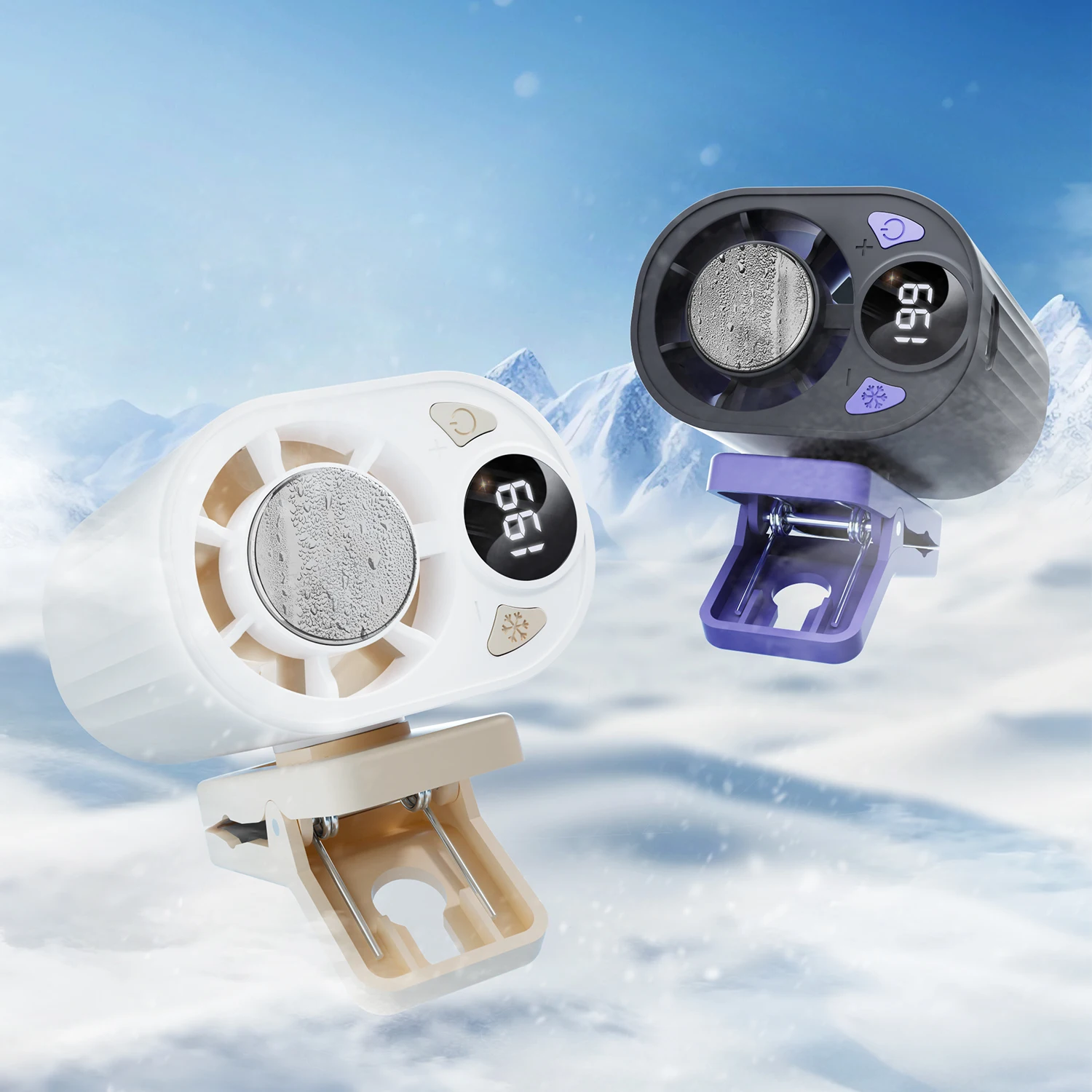 High Speed Cooling Fan with Clip Semiconductor Ice Cooling Turbo Motor Stepless Speed Smart Display for Umbrella Waist Bike Car
High Speed Cooling Fan with Clip Semiconductor Ice Cooling Turbo Motor Stepless Speed Smart Display for Umbrella Waist Bike Car