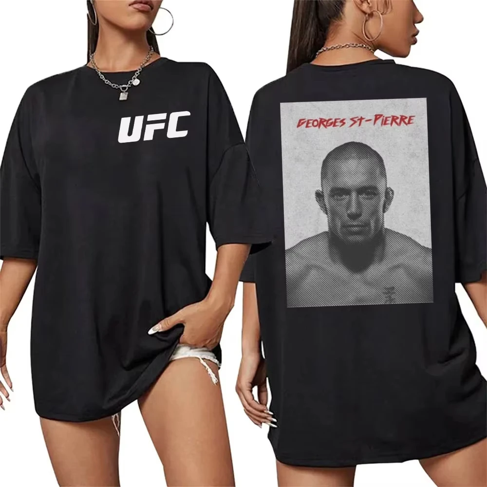 2026 Summer UFC George St Pierre Fighting T-shirt Women Sports Cotton Short Sleeve Loose Leisure Fitness Shirt Unisex
2026 Summer UFC George St Pierre Fighting T-shirt Women Sports Cotton Short Sleeve Loose Leisure Fitness Shirt Unisex