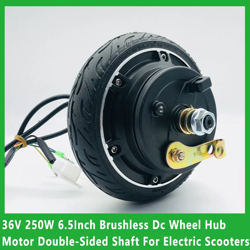 6.5Inch Brushless DC Wheel Hub brake Motor 36V 250W Double-Sided Shaft Gearless Solid Tires, Suitable For Electric Scooters 
6.5Inch Brushless DC Wheel Hub brake Motor 36V 250W Double-Sided Shaft Gearless Solid Tires, Suitable For Electric Scooters