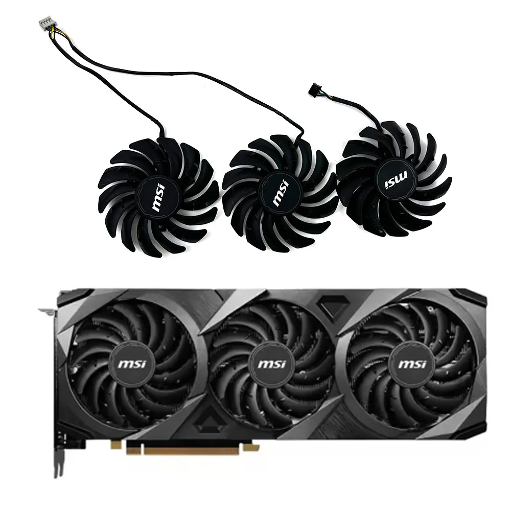 NEW 85mm MSI PLD09210S12HH RTX3080 RTX3070 graphics card fan suitable for MSI Geforce RTX 3060 Ti 3070 3080 Ti 3090 Ventus 3X
NEW 85mm MSI PLD09210S12HH RTX3080 RTX3070 graphics card fan suitable for MSI Geforce RTX 3060 Ti 3070 3080 Ti 3090 Ventus 3X