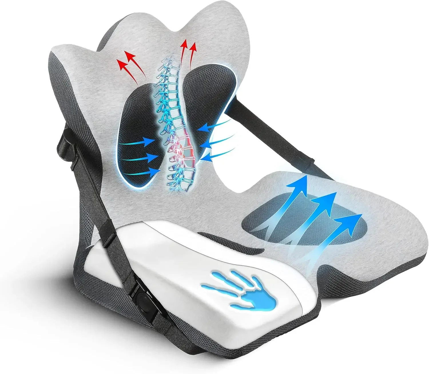 Lifting Lumbar Doctor Developed Adjustable Back Seat Cushion for Chair, Sofa, Driving - Office Lumbar Support Pillow, Recliner
Lifting Lumbar Doctor Developed Adjustable Back Seat Cushion for Chair, Sofa, Driving - Office Lumbar Support Pillow, Recliner