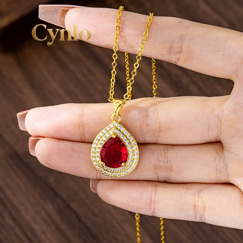 Cynlo Jewelry 24K Gold AU999 Zircon-Inlaid Water Drop Necklace & Ring Set Women - Premium pure gold, secure zircon, suitable for
Cynlo Jewelry 24K Gold AU999 Zircon-Inlaid Water Drop Necklace & Ring Set Women - Premium pure gold, secure zircon, suitable for