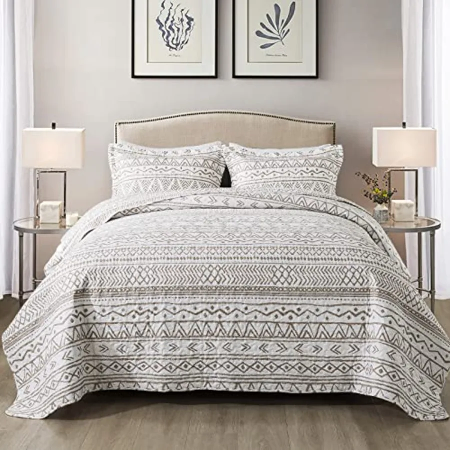 Quilt Bedspread Sets-Reversible Soft Striped Vintage Pattern Coverlet Set Size
Quilt Bedspread Sets-Reversible Soft Striped Vintage Pattern Coverlet Set Size
