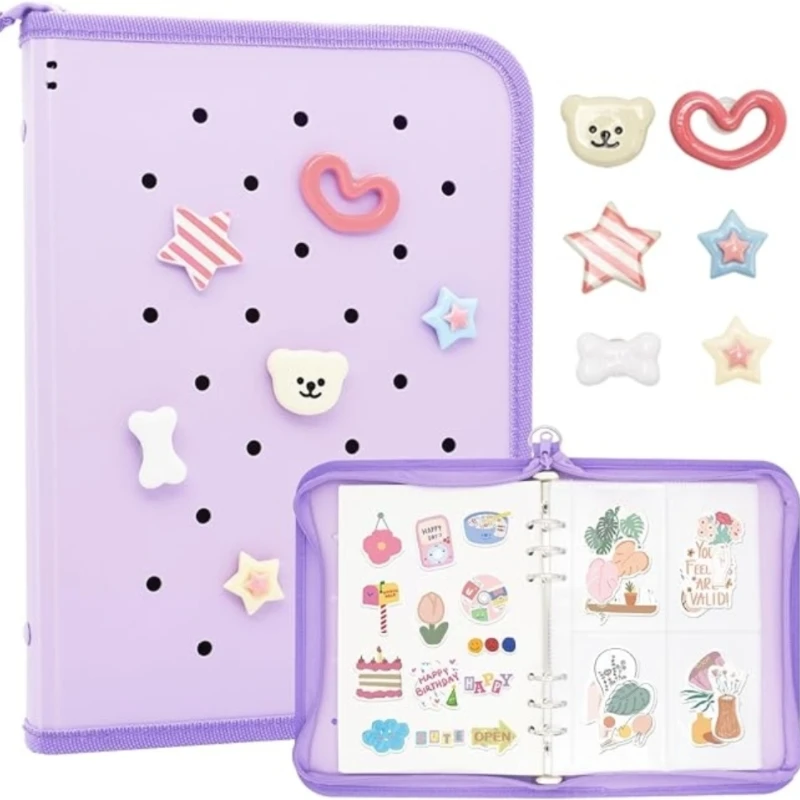 New A5 DIY Organizer Binder Reusable Storage Book Collecting Zipper Album With Pocket Page and Charms for Adult Children
New A5 DIY Organizer Binder Reusable Storage Book Collecting Zipper Album With Pocket Page and Charms for Adult Children