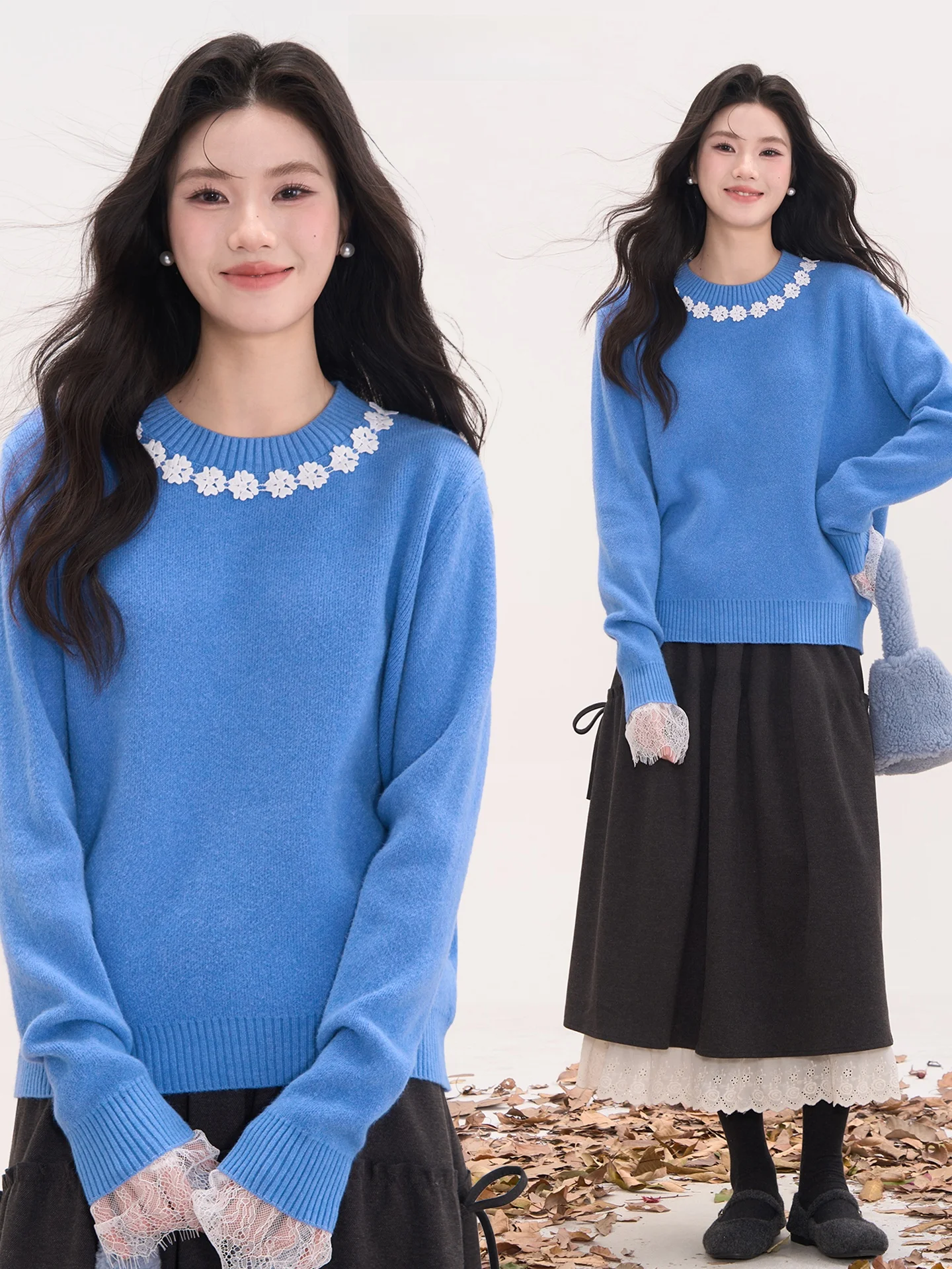 Вязаный повседневный свитер Heme с круглым вырезом для женщин, зимний топ для отдыха, с 3D-вышивкой цветов, из мягкой полиэстеровой смеси, с длинными рукавами
Вязаный повседневный свитер Heme с круглым вырезом для женщин, зимний топ для отдыха, с 3D-вышивкой цветов, из мягкой полиэстеровой смеси, с длинными рукавами