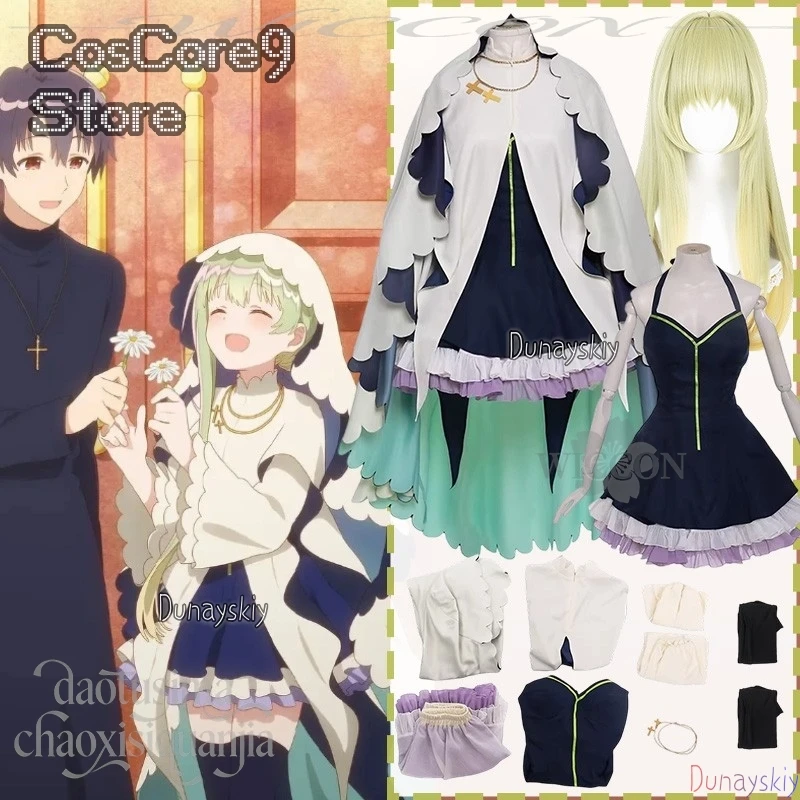 Anime Saint Cecilia & Pastor Lawrence Cosplay Cecilia Costume Fashion Nun Uniform Big Hat Mini Dress Green Long Wigs Halloween
Anime Saint Cecilia & Pastor Lawrence Cosplay Cecilia Costume Fashion Nun Uniform Big Hat Mini Dress Green Long Wigs Halloween