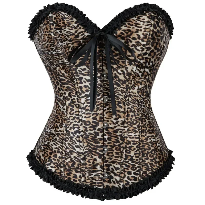 Sexy Victorian Corset Tops for Women Vintage Leopard Lace Up Bustier Gothic Waist Cincher Body Shaper Corset Lingerie
Sexy Victorian Corset Tops for Women Vintage Leopard Lace Up Bustier Gothic Waist Cincher Body Shaper Corset Lingerie