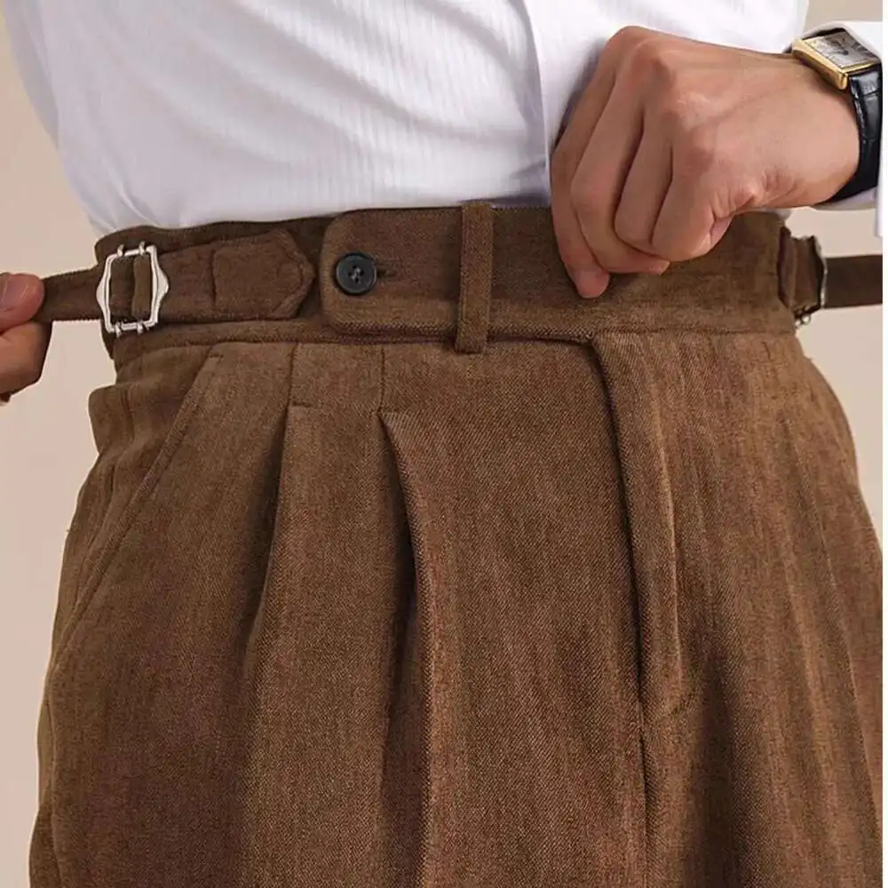Fall Straight Tube Men Dress Pant Naples Double Pleated High Waisted Trousers Men Casual Pant Social Trousers Office Formal Pant
Fall Straight Tube Men Dress Pant Naples Double Pleated High Waisted Trousers Men Casual Pant Social Trousers Office Formal Pant