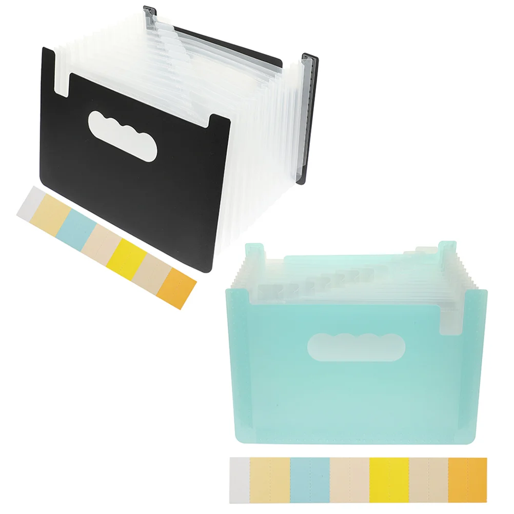 2 Pcs Mini A5 File Folder 13 Layers PP Material Ticket Document Storage Organizer Blue Black Portable Office School Use
2 Pcs Mini A5 File Folder 13 Layers PP Material Ticket Document Storage Organizer Blue Black Portable Office School Use