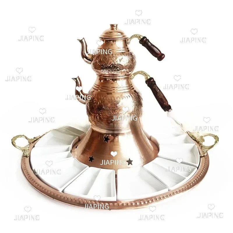 Suitable for Handmade Copper Turkish Breakfast Set With Hand Carved Teapot Set, Burner and Porcelain Mini Plates, Stovetop
Suitable for Handmade Copper Turkish Breakfast Set With Hand Carved Teapot Set, Burner and Porcelain Mini Plates, Stovetop