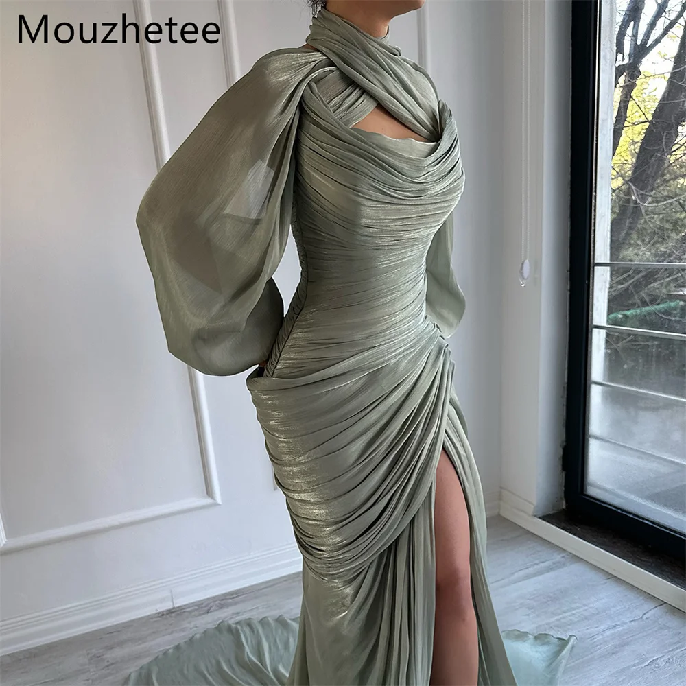 Элегантные вечерние платья-русалки Mouzhetee с боковым разрезом, длинными рукавами и плиссировкой, блестящие выпускные платья для женщин, индивидуальный пошив 2025
Элегантные вечерние платья-русалки Mouzhetee с боковым разрезом, длинными рукавами и плиссировкой, блестящие выпускные платья для женщин, индивидуальный пошив 2025