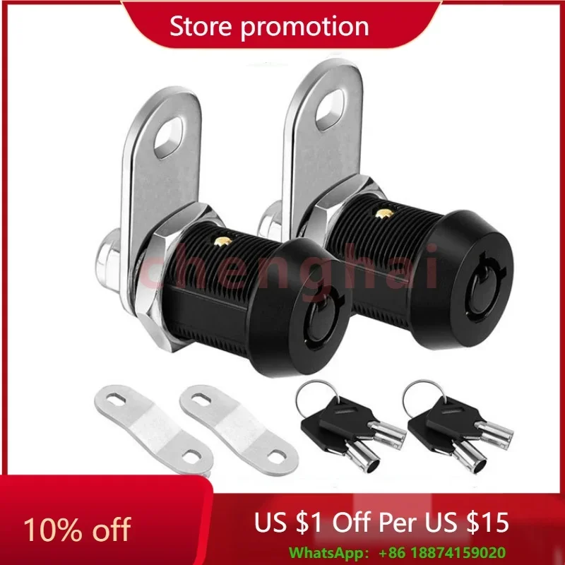 Cabinet Lock with Keys, 5/8'' Heavy Duty Tubular Cam Lock for RV Compartment Storage Cam Locks Black
Cabinet Lock with Keys, 5/8'' Heavy Duty Tubular Cam Lock for RV Compartment Storage Cam Locks Black