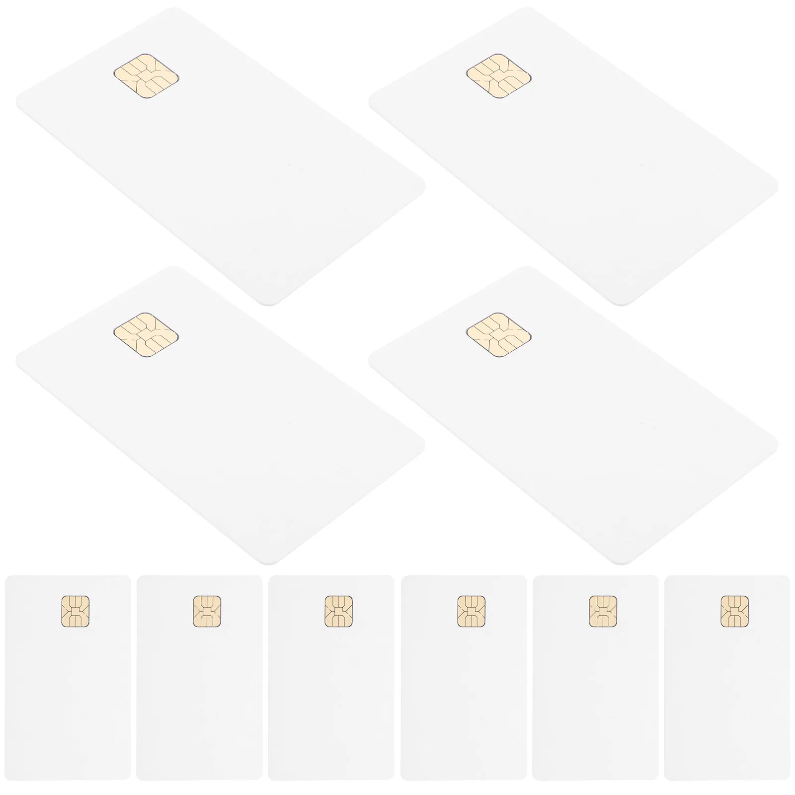 10Pcs White Blank Chip Ic Card 16KB Memory PVC Contact Smart Card for Access Control System Hotel School Office Community
