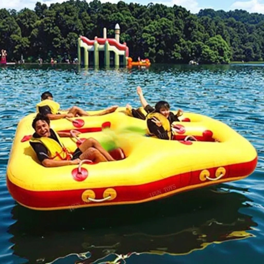 Inflatable 4~6 Persons Towable Tube Donut Boat Water Tube For Water Sports Quality Water Play Equipment
Inflatable 4~6 Persons Towable Tube Donut Boat Water Tube For Water Sports Quality Water Play Equipment