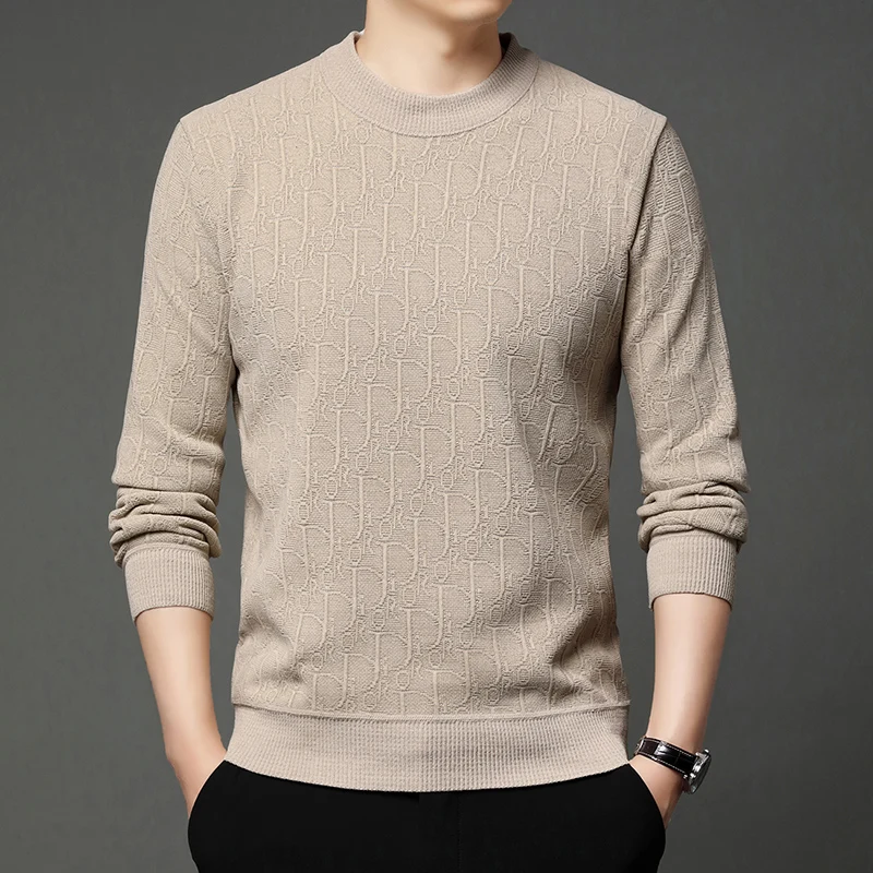 Men's Winter Round-neck Sweater, Plush and Thickened, Versatile, Checkered Jacquard Knitted Base
Men's Winter Round-neck Sweater, Plush and Thickened, Versatile, Checkered Jacquard Knitted Base