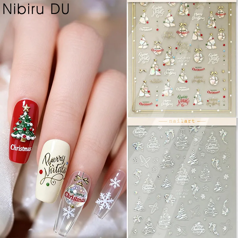 2025 New Christmas 3D Nail Stickers Reflective Glitter Xmas Tree Gingerbread Snowflakes Adhesive Decals Winter Manicure
2025 New Christmas 3D Nail Stickers Reflective Glitter Xmas Tree Gingerbread Snowflakes Adhesive Decals Winter Manicure