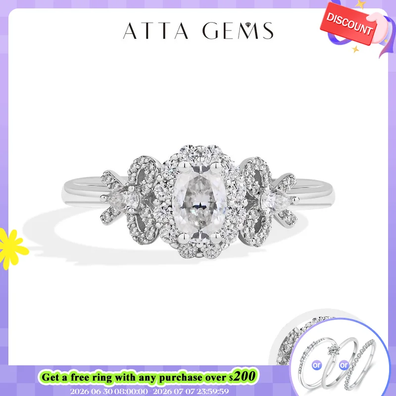ATTAGEMS Luxury Moissanite Rings Oval Cut 925 Sterling Silver Ring Women Bow Design For Engagement Wedding FineJewelry Certified
ATTAGEMS Luxury Moissanite Rings Oval Cut 925 Sterling Silver Ring Women Bow Design For Engagement Wedding FineJewelry Certified