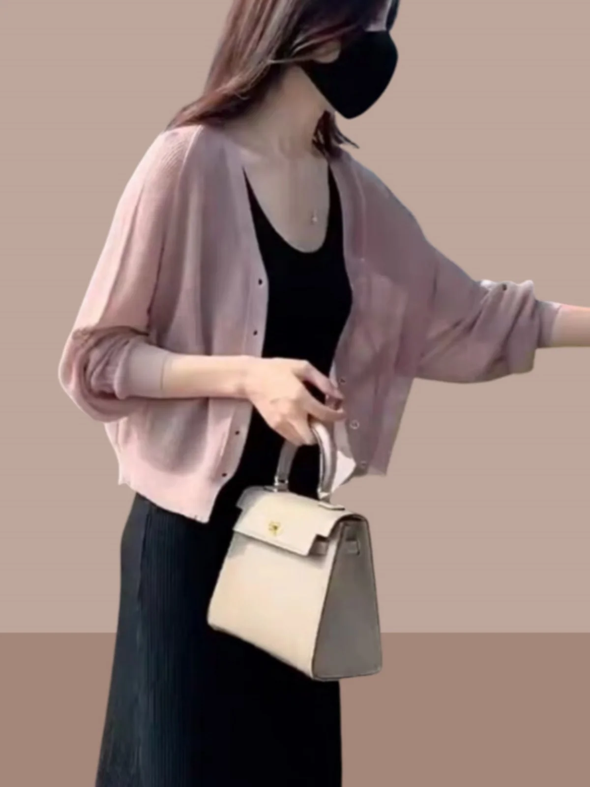 Korean Style Versatile Short Knitted Shawl Women's Summer New Long Sleeve Breathable Outerwear Cardigan V-neck Button Closure
Korean Style Versatile Short Knitted Shawl Women's Summer New Long Sleeve Breathable Outerwear Cardigan V-neck Button Closure