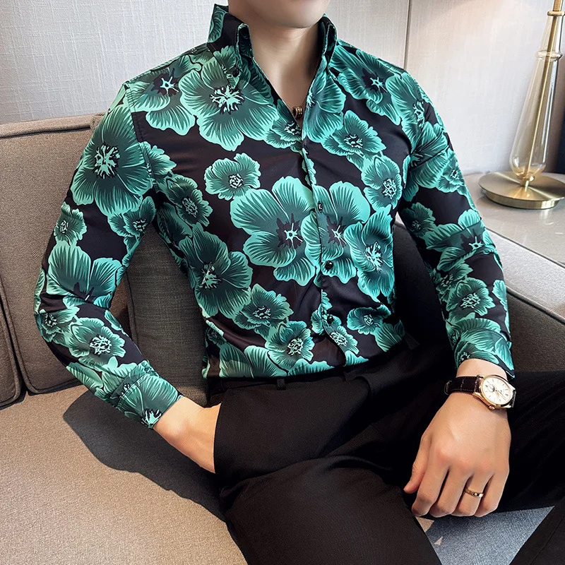2024 Spring Flower Shirts Men Long Sleeved V-neck Casual Shirt Men Clothing Fashion Hawaiian Vacation Shirt Social Streetwear
2024 Spring Flower Shirts Men Long Sleeved V-neck Casual Shirt Men Clothing Fashion Hawaiian Vacation Shirt Social Streetwear