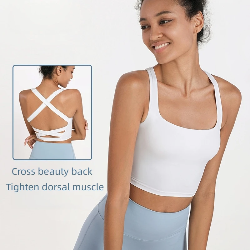 Sports Bra Top Women Sportswear Gym Shockproof Gathered Sports Vest Back Cross Beautiful Back Fitness Running Yogawear
Sports Bra Top Women Sportswear Gym Shockproof Gathered Sports Vest Back Cross Beautiful Back Fitness Running Yogawear