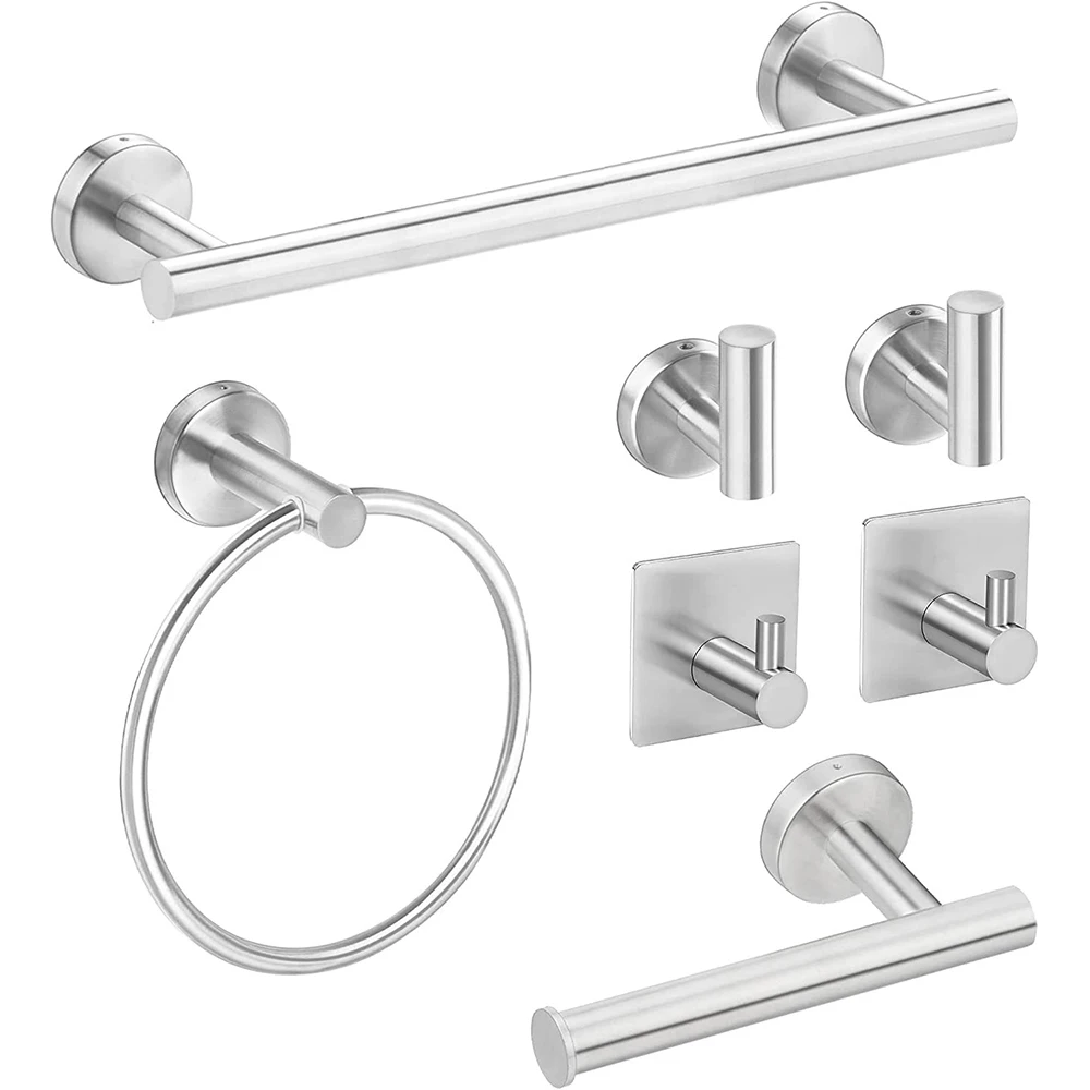 Набор оборудования для ванной комнаты, аксессуары, вешалка для полотенец из нержавеющей стали, кольцо для полотенец, держатель для туалетной бумаги, крючок, набор органайзеров для ванной комнаты
Набор оборудования для ванной комнаты, аксессуары, вешалка для полотенец из нержавеющей стали, кольцо для полотенец, держатель для туалетной бумаги, крючок, набор органайзеров для ванной комнаты