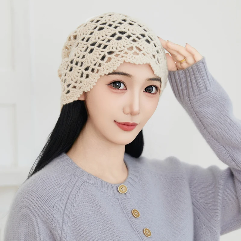 Вязаная вручную кашемировая шапка-бини (100% кашемир) для осени и зимы, ажурная, женская, в стиле ретро, из пряжи, свободного кроя, для беременных
Вязаная вручную кашемировая шапка-бини (100% кашемир) для осени и зимы, ажурная, женская, в стиле ретро, из пряжи, свободного кроя, для беременных